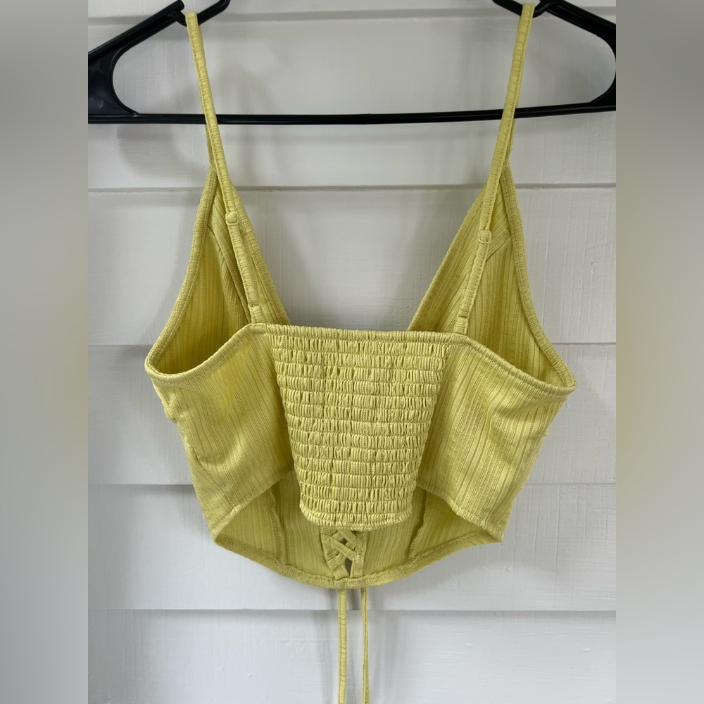 Urban Outfitters Corset Yellow Top - Picture 2 of 4